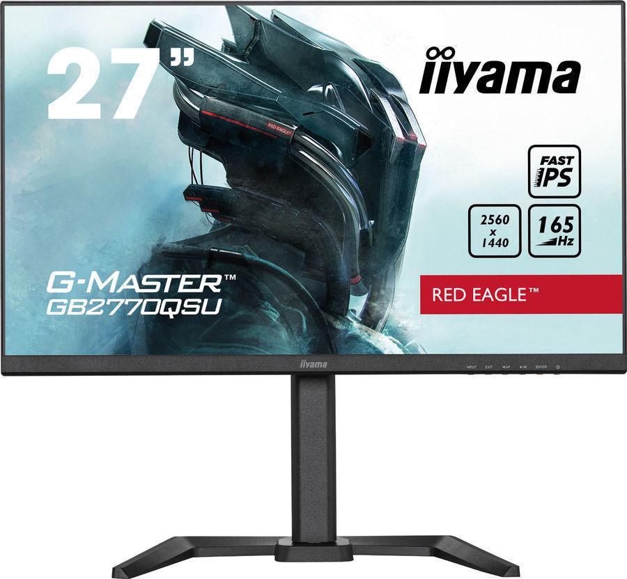 Монитор Iiyama 27" G-Master GB2770QSU-B5 черный IPS LED 0.5ms 16:9 HDMI M/M матовая HAS 400cd 178гр/178гр 2560x1440 165Hz FreeSync Premium Pro DP 2K USB 5.6кг
