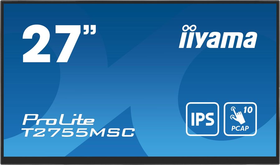 Монитор Iiyama 27" ProLite T2755MSC-B1 черный IPS LED 16:9 HDMI M/M матовая 400cd 178гр/178гр 1920x1080 60Hz DP FHD USB Touch 5.8кг