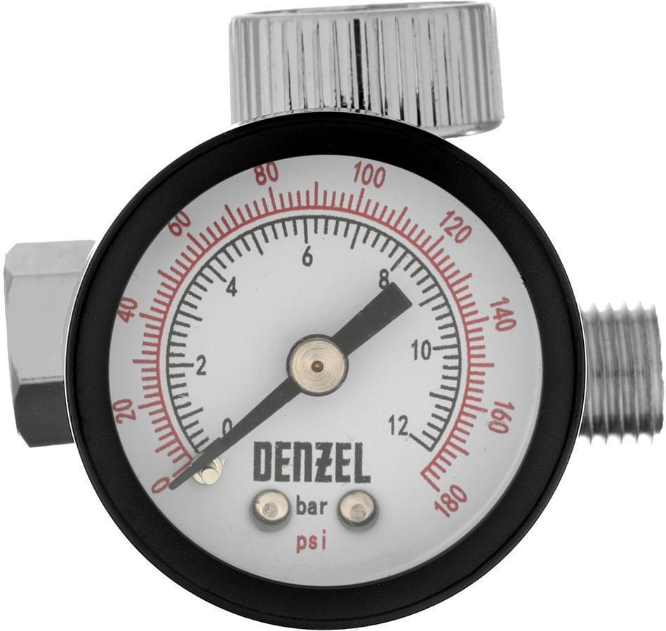 Регулятор давления для компрессоров Denzel K1500 1500л/мин черный