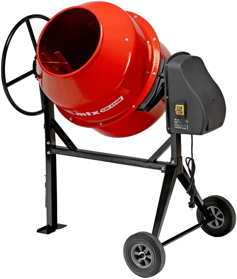 Бетономешалка MTX СМ-250К электрич. бар.:250л г.р.:165л 850Вт (95487)