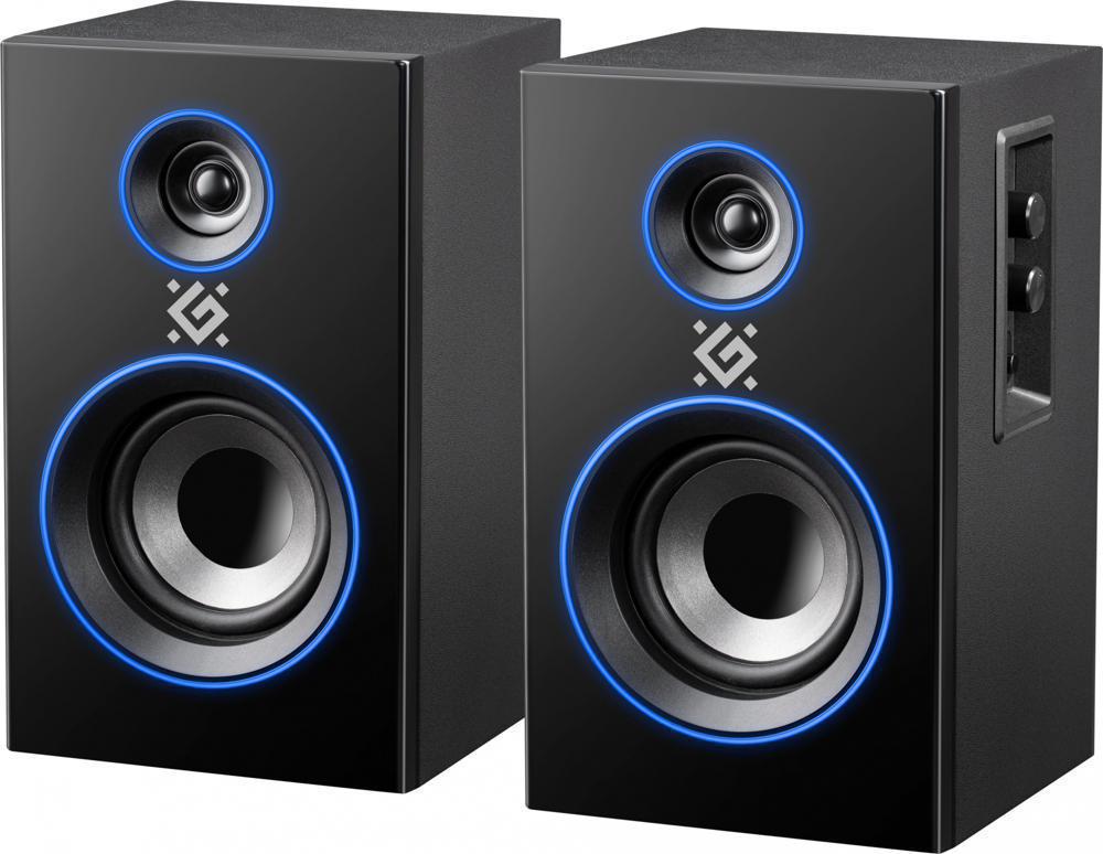 Колонки Defender Solar 20 2.0 черный 20Вт BT беспроводные BT