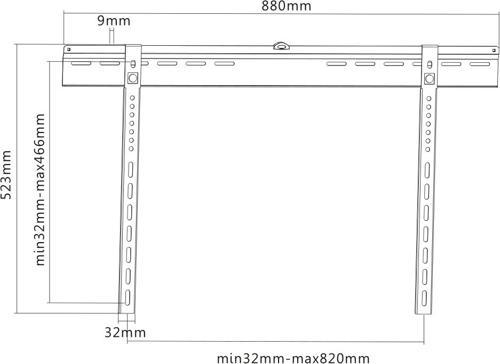 Кронштейн для телевизора Ultramounts UM817F черный 32"-70" макс.65кг настенный фиксированный