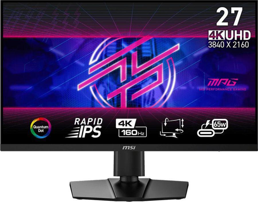 Монитор MSI 27" Optix MPG 274URF QD черный IPS LED 16:9 HDMI полуматовая HAS Piv 400cd 178гр/178гр 3840x2160 160Hz FreeSync Premium DP 4K USB 6.4кг