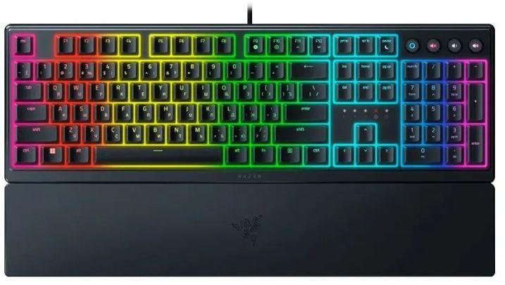 Клавиатура Razer Ornata V3 Tenkeyless механическая черный USB Multimedia for gamer LED (подставка для запястий) (RZ03-04881600-R3R1)