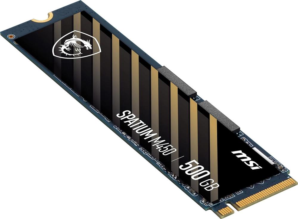 Накопитель SSD MSI PCIe 4.0 x4 500GB S78-440K220-P83 M450 Spatium M.2 2280