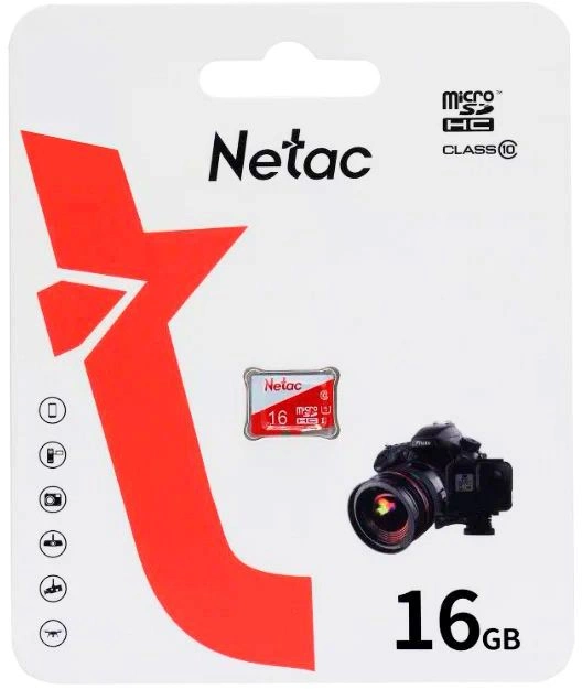 Флеш карта microSDHC 16GB Netac NT02P500ECO-016G-S P500 Eco w/o adapter