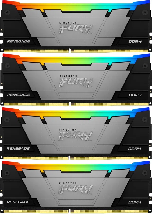 Память DDR4 4x8GB 3600MHz Kingston KF436C16RB2AK4/32 Fury Renegade RGB RTL Gaming PC4-28800 CL16 DIMM 288-pin 1.35В single rank с радиатором Ret