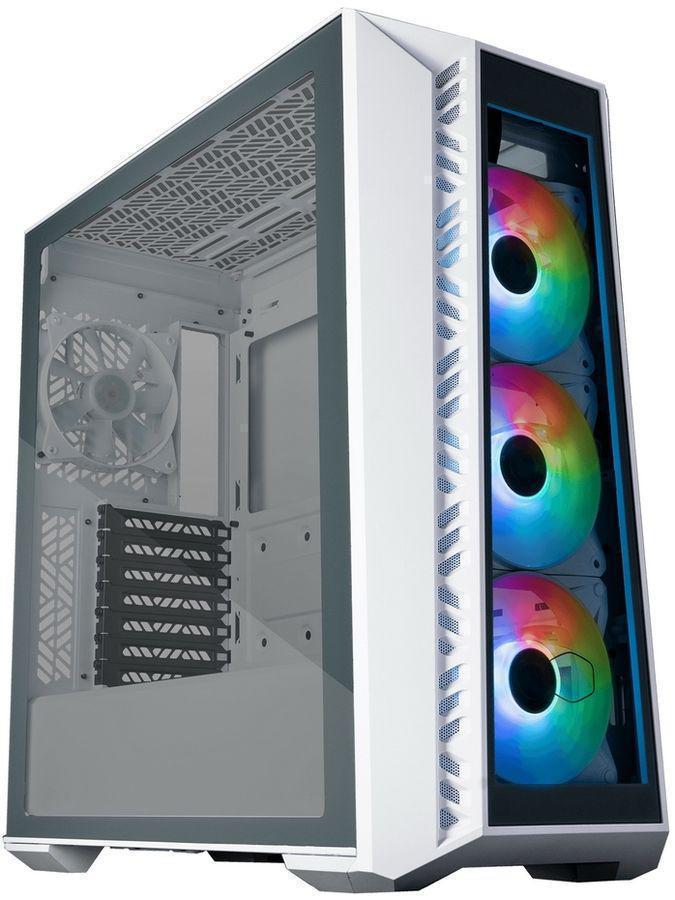 Корпус Cooler Master MasterBox MB520 TG белый без БП ATX 3x120mm ARGB 1x120mm 1xUSB3.0 1xUSB3.1 Type-C audio bott PSU