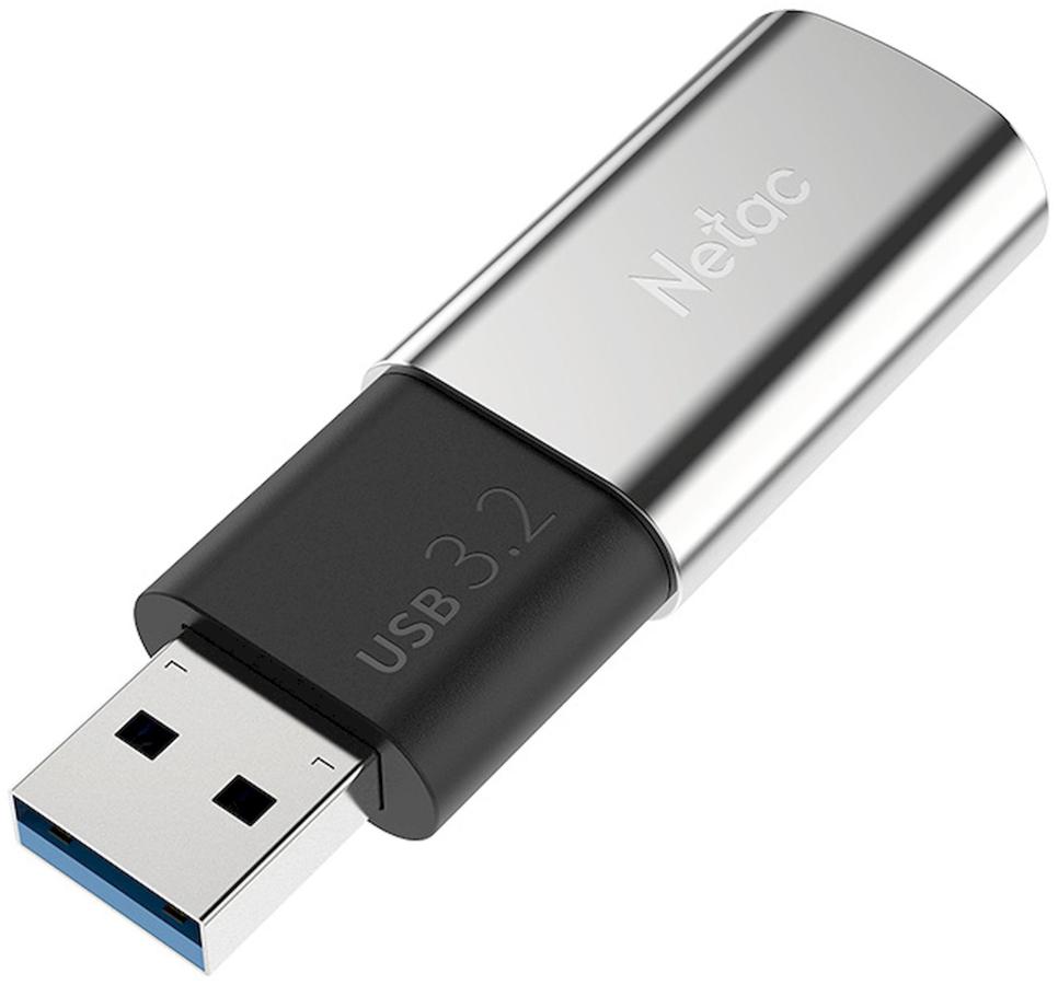 Флеш Диск Netac 128GB US2 NT03US2N-128G-32SL USB3.1 черный/серебристый