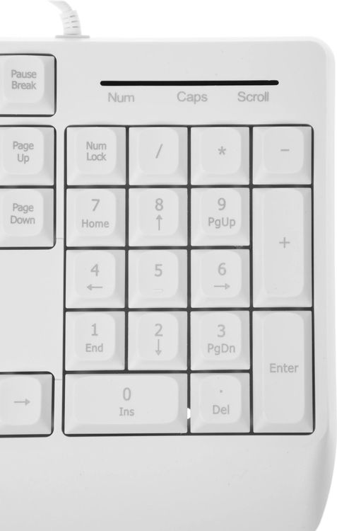 Клавиатура Defender Atom HB-546 белый USB (подставка для запястий) (45547) кабель 1.8м
