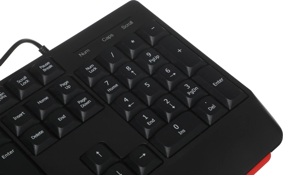 Клавиатура Defender Atom HB-546 черный USB (подставка для запястий) (45546) кабель 1.8м