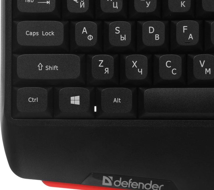 Клавиатура Defender Atom HB-546 черный USB (подставка для запястий) (45546) кабель 1.8м