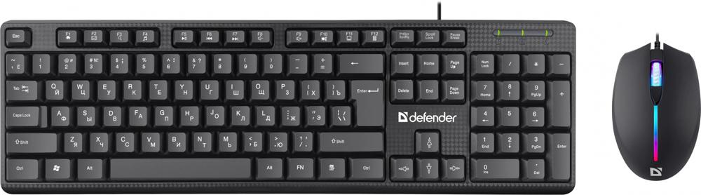 Клавиатура + мышь Defender Triumph C-991 клав:черный мышь:черный/красный USB Multimedia (45991)
