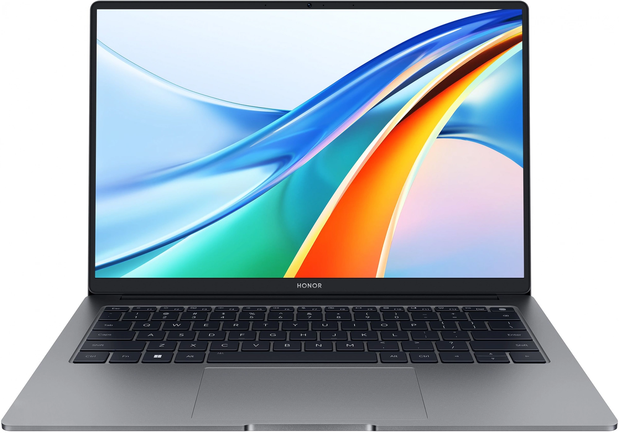 Ноутбук Honor MagicBook X14 Pro FRI-G56 Core i5 13420H 16Gb SSD512Gb Intel UHD Graphics 14" IPS FHD+ (1920x1200) Windows 11 Home grey WiFi BT Cam (5301AHQF)