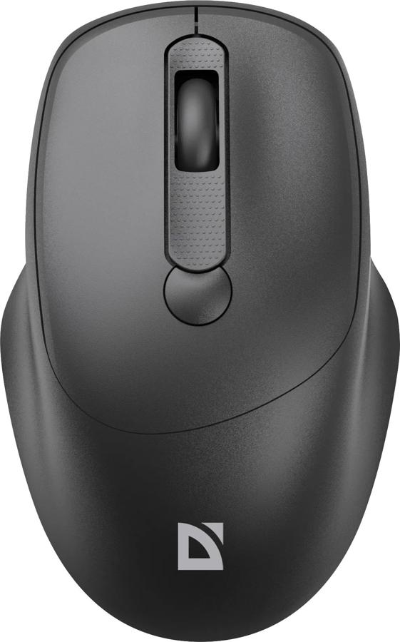 Мышь Defender Feam MM-296 черный оптическая 1600dpi silent беспров. USB 3but (52296)