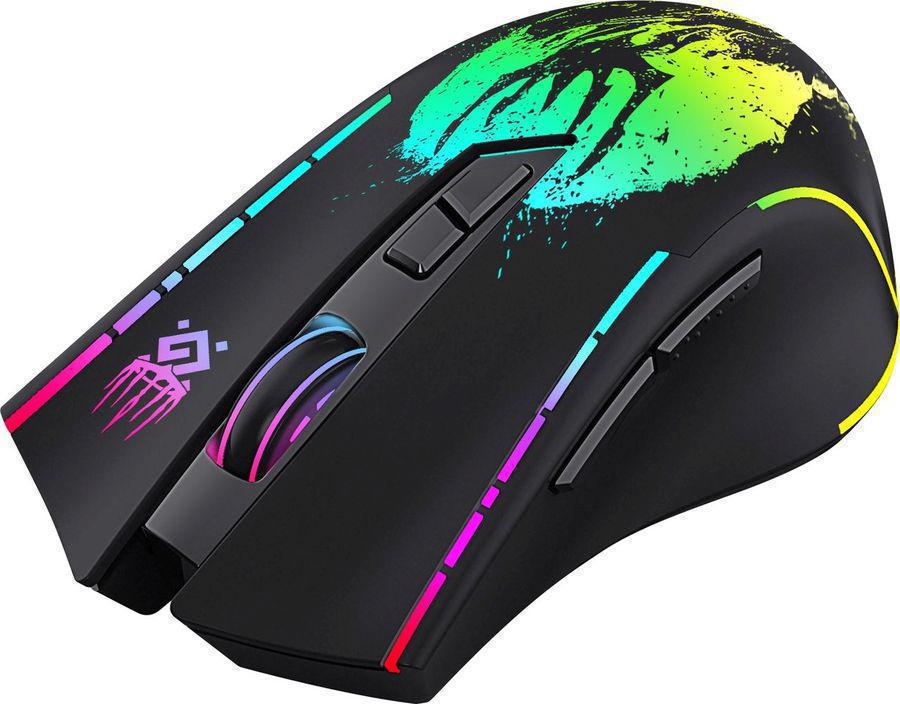 Мышь Defender Kronos GM-695 черный оптическая 1600dpi беспров. USB (52695)