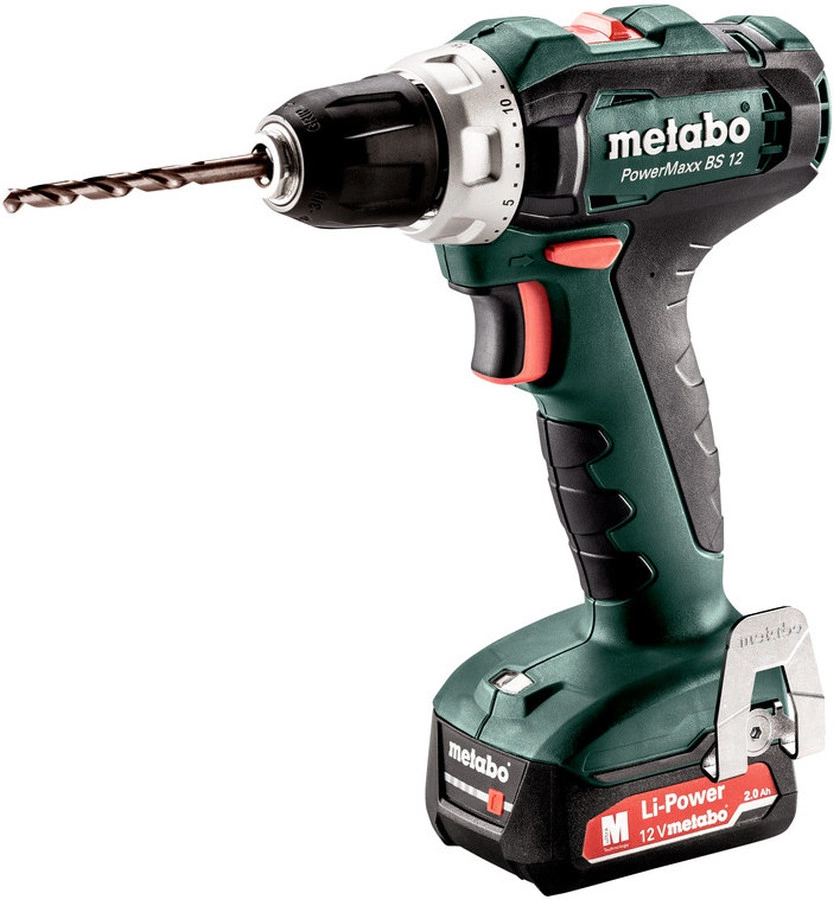 Дрель-шуруповерт Metabo PowerMaxx BS 12 аккум. патрон:быстрозажимной (кейс в комплекте) (601036500)