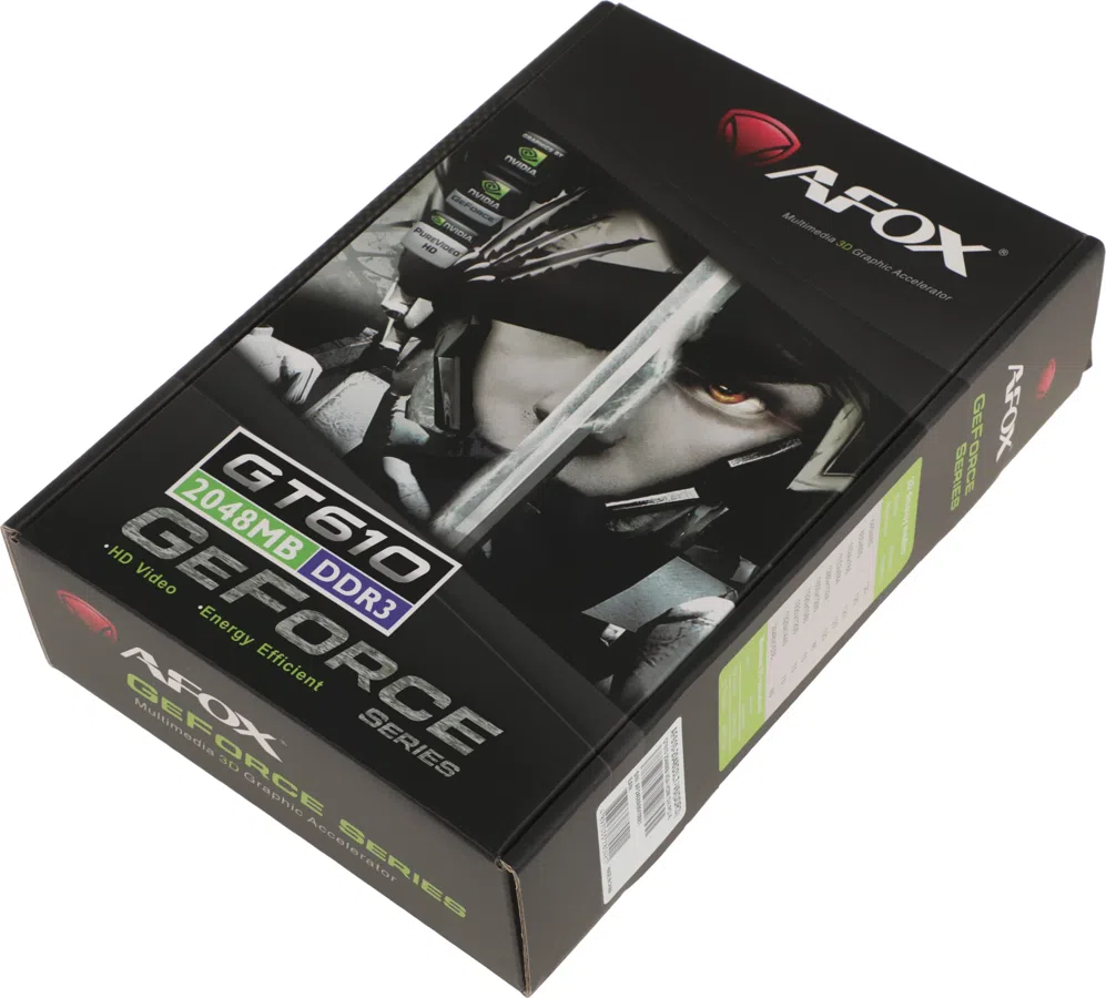 Видеокарта Afox PCI-E 3.0 AF610-2048D3L7-V6 NVIDIA GeForce GT 610 2Gb 64bit GDDR3 810/1333 DVIx1 HDMIx1 CRTx1 HDCP Ret