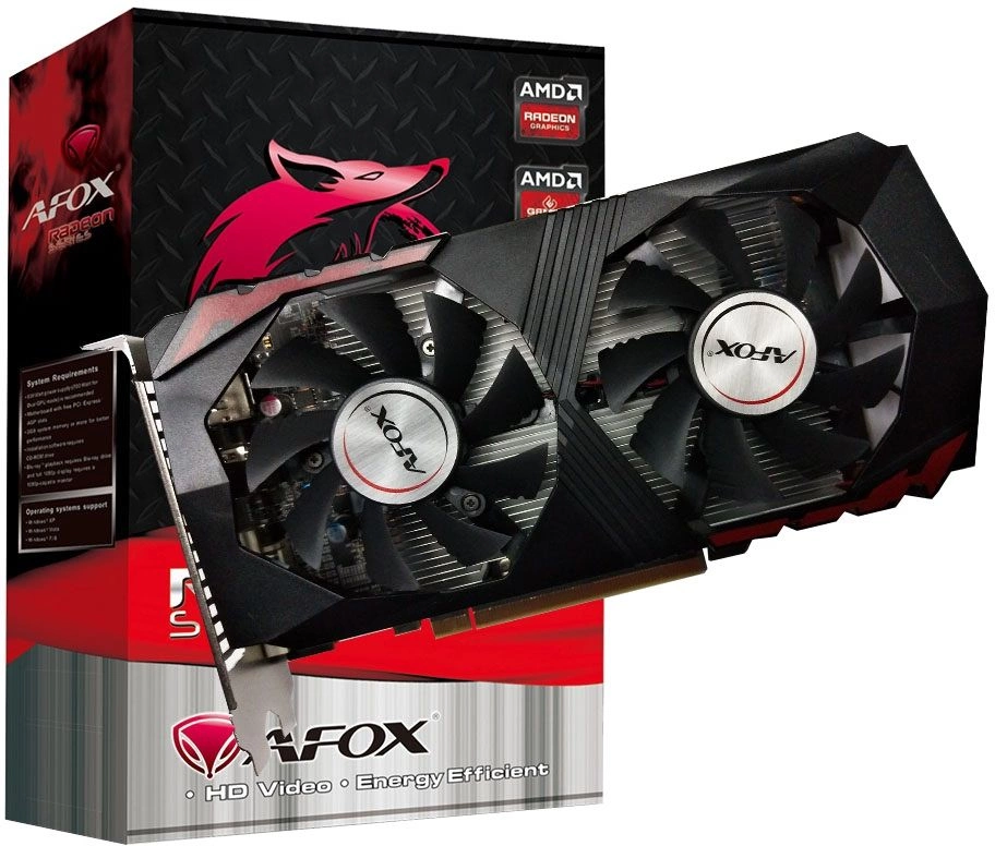 Видеокарта Afox PCI-E 3.0 AFRX560-4096D5H4-V2 AMD Radeon RX 560 4Gb 128bit GDDR5 1175/7000 DVIx1 HDMIx1 DPx1 HDCP Ret