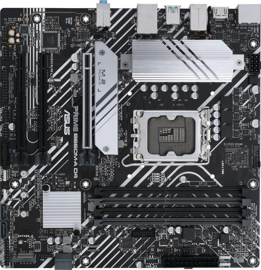 Материнская плата Asus PRIME B660M-A D4-CSM Soc-1700 Intel B660 4xDDR4 mATX AC`97 8ch(7.1) GbLAN RAID+HDMI+DP
