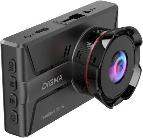Видеорегистратор Digma FreeDrive 300W черный 4Mpix 1440x2560 130гр.