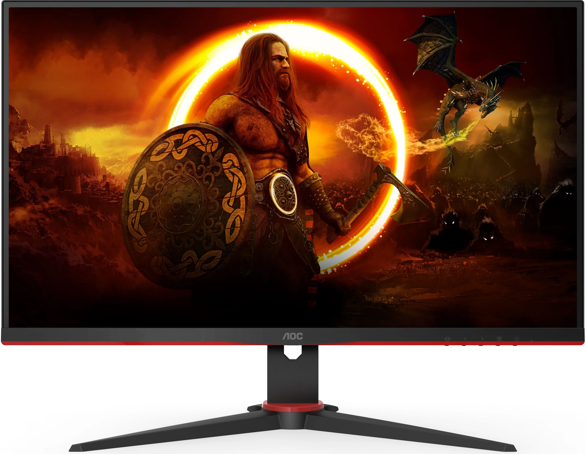 Монитор AOC 27" 27G2SPAE черный/красный IPS LED 1ms 16:9 HDMI M/M матовая 250cd 178гр/178гр 1920x1080 165Hz G-Sync FreeSync Premium VGA DP FHD 4.53кг