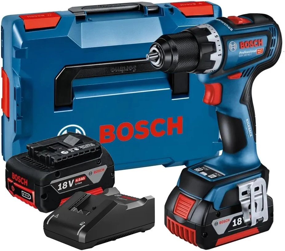 Дрель-шуруповерт Bosch GSR 18V-90 C 18Вт аккум. патрон:быстрозажимной (кейс в комплекте) (06019K6006)