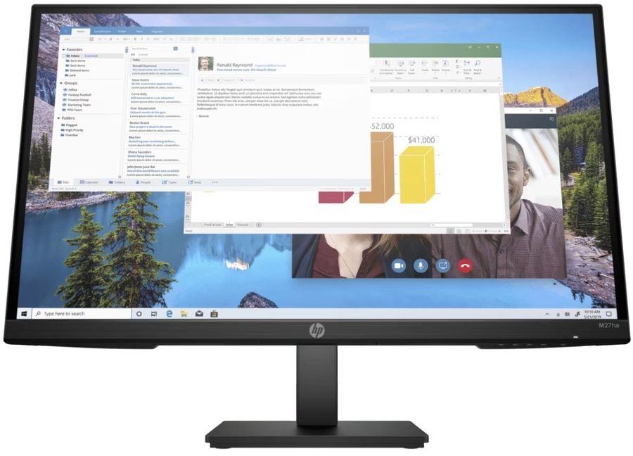 Монитор HP 27" M27ha черный IPS 16:9 HDMI M/M матовая HAS Piv 1000:1 250cd 178гр/178гр 1920x1080 60Hz VGA DP FHD 5.22кг