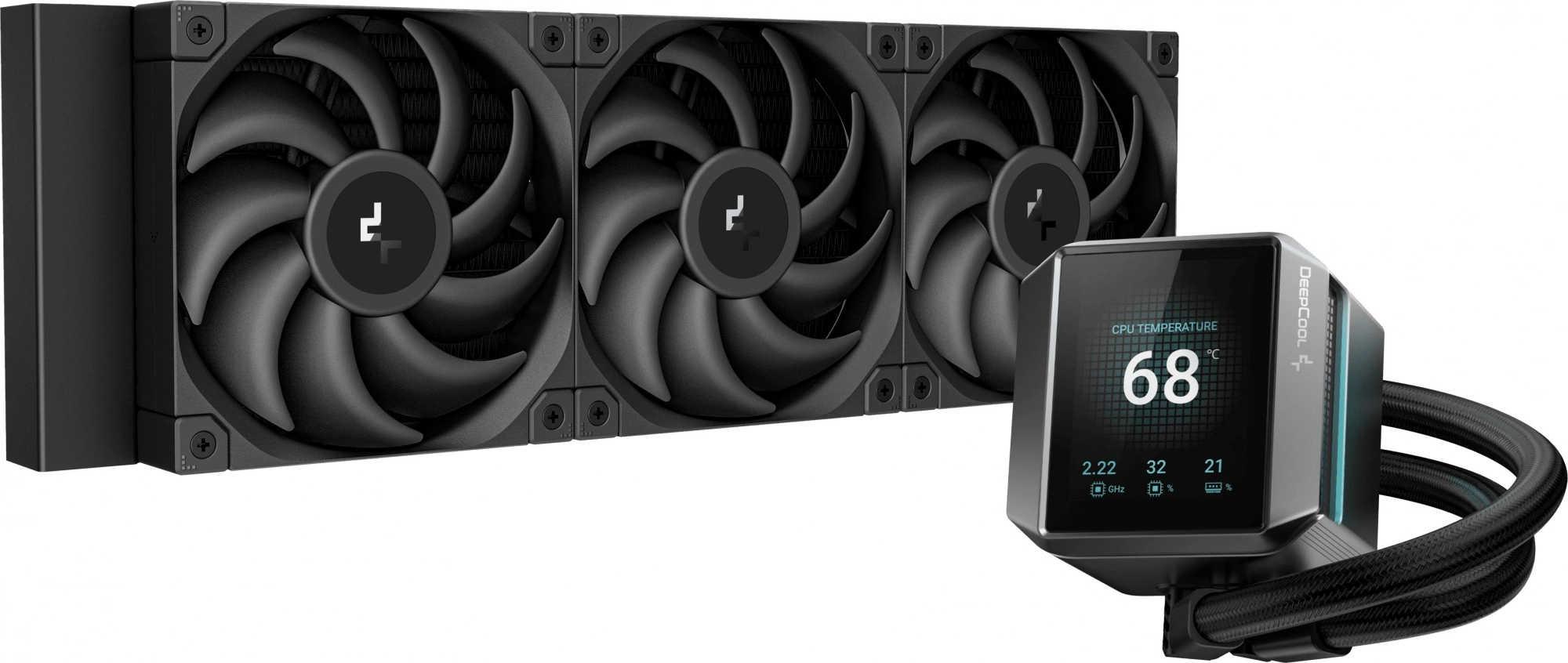 Система водяного охлаждения Deepcool Mystique 360 Soc-AM5/AM4/1151/1200/1700 черный 4-pin 36.49dB Al LCD 1847gr Ret (R-LX750-BKDSNMP-G-1)