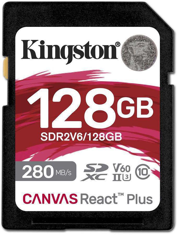 Флеш карта SDXC 128GB Kingston SDR2V6/128GB Canvas React Plus w/o adapter