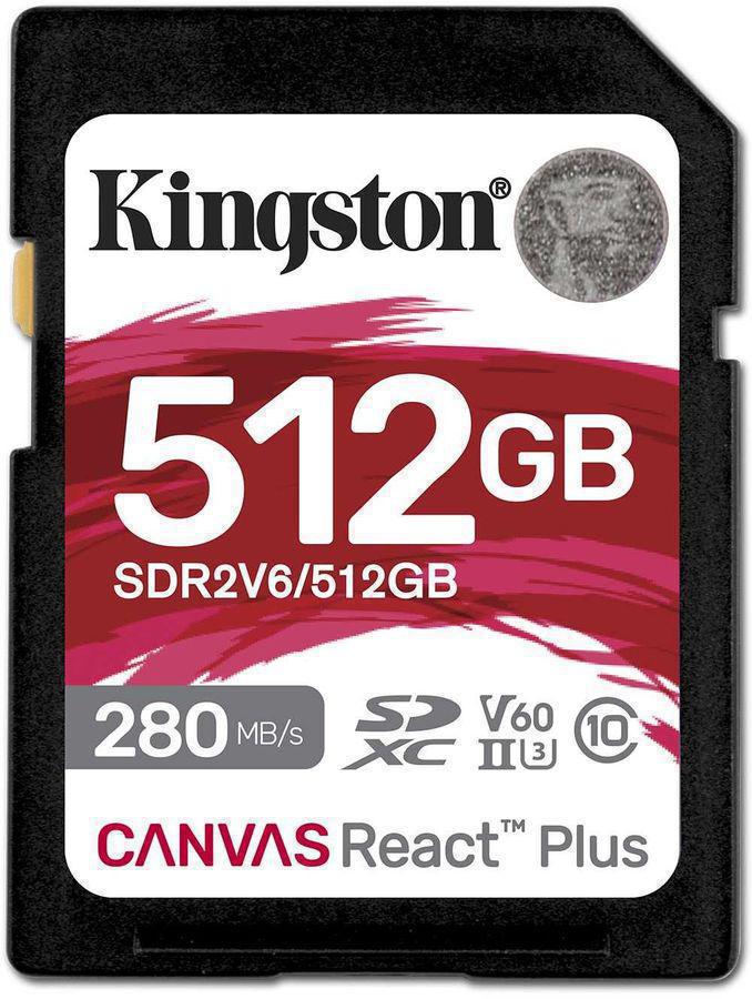 Флеш карта SDXC 512GB Kingston SDR2V6/512GB Canvas React Plus w/o adapter