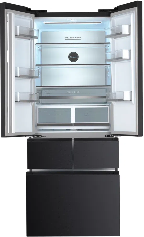 Холодильник Tesler RFD-427BI 2-хкамерн. графит глянц. инвертер