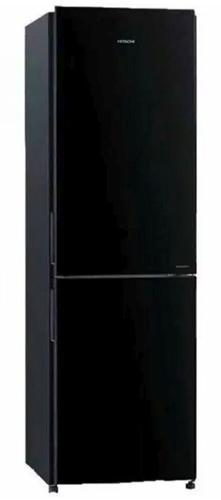 Холодильник Hitachi R-BG410PUC6 GBK 2-хкамерн. черный стекло инвертер