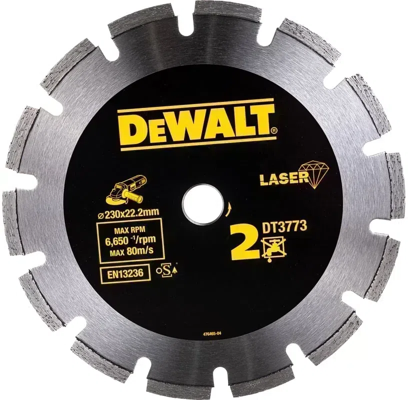 Диск алмазный по бет. DeWalt DT3773 (00000015138) d=230мм d(посад.)=22.2мм (угловые шлифмашины)