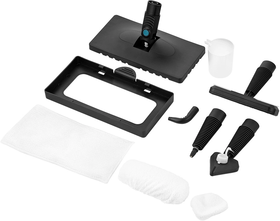 Швабра паровая Kitfort КТ-1078 1350Вт черный/бирюзовый