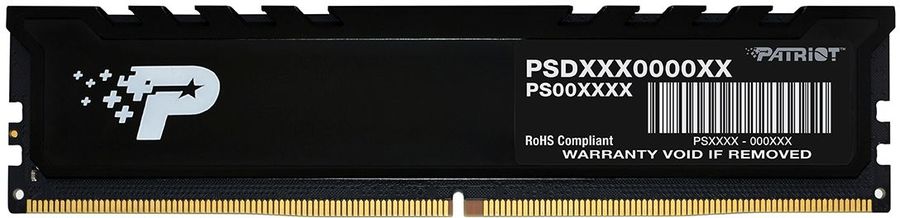 Память DDR5 16GB 4800MHz Patriot PSP516G480081H1 Signature Premium RTL PC5-38400 CL40 DIMM 288-pin 1.1В single rank с радиатором Ret