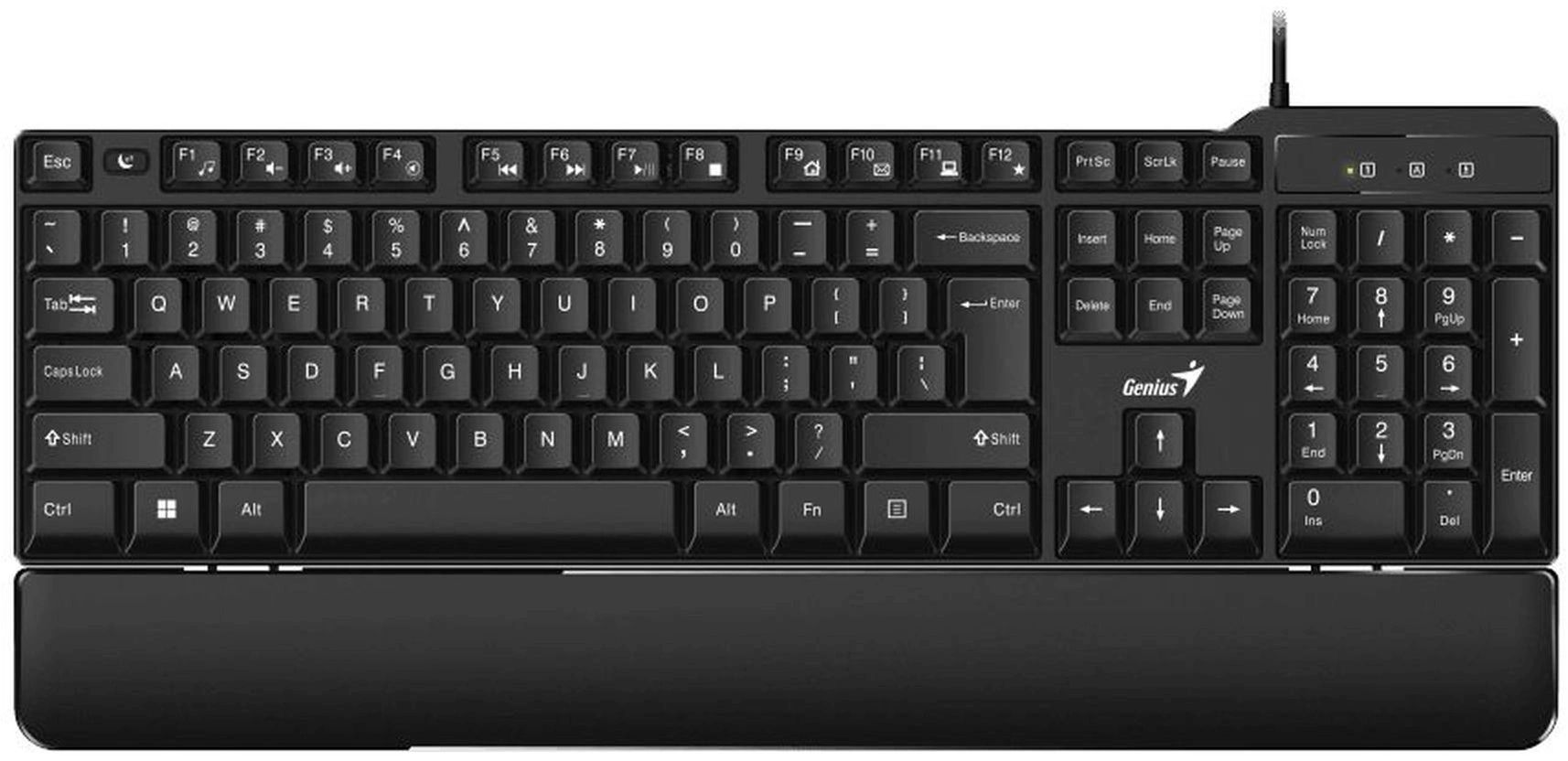 Клавиатура Genius KB-100XP, USB, c подставкой для запястий, черный