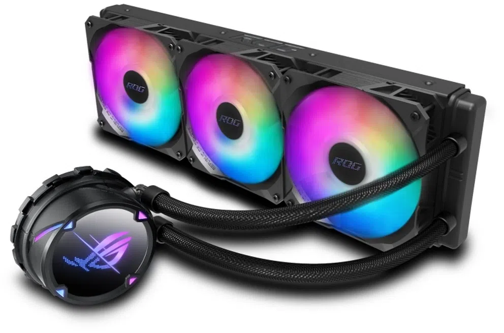 Система водяного охлаждения Asus ROG Strix LC II 360 ARGB Soc-AM4/1151/1200/2066/1700 черный 4-pin 37.6dB Al Ret (90RC00F1-M0UAY4)