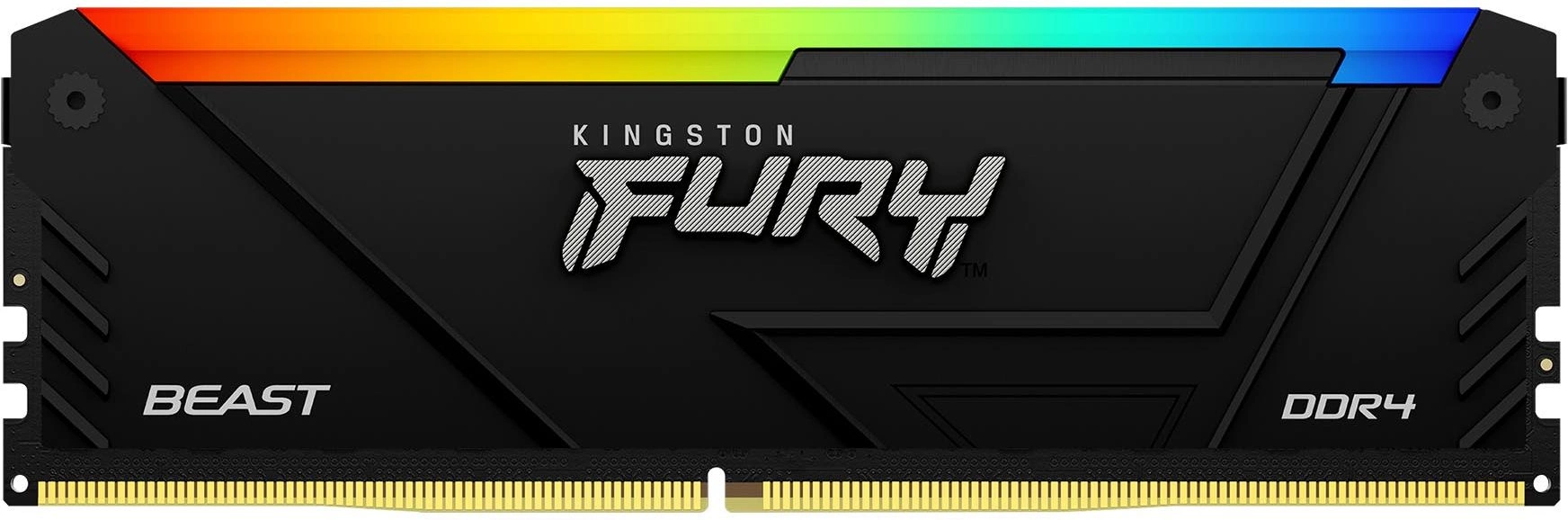 Память DDR4 32GB 2666MHz Kingston KF426C16BB2A/32 Fury Beast RGB RTL Gaming PC4-21300 CL16 DIMM 288-pin 1.2В dual rank с радиатором Ret