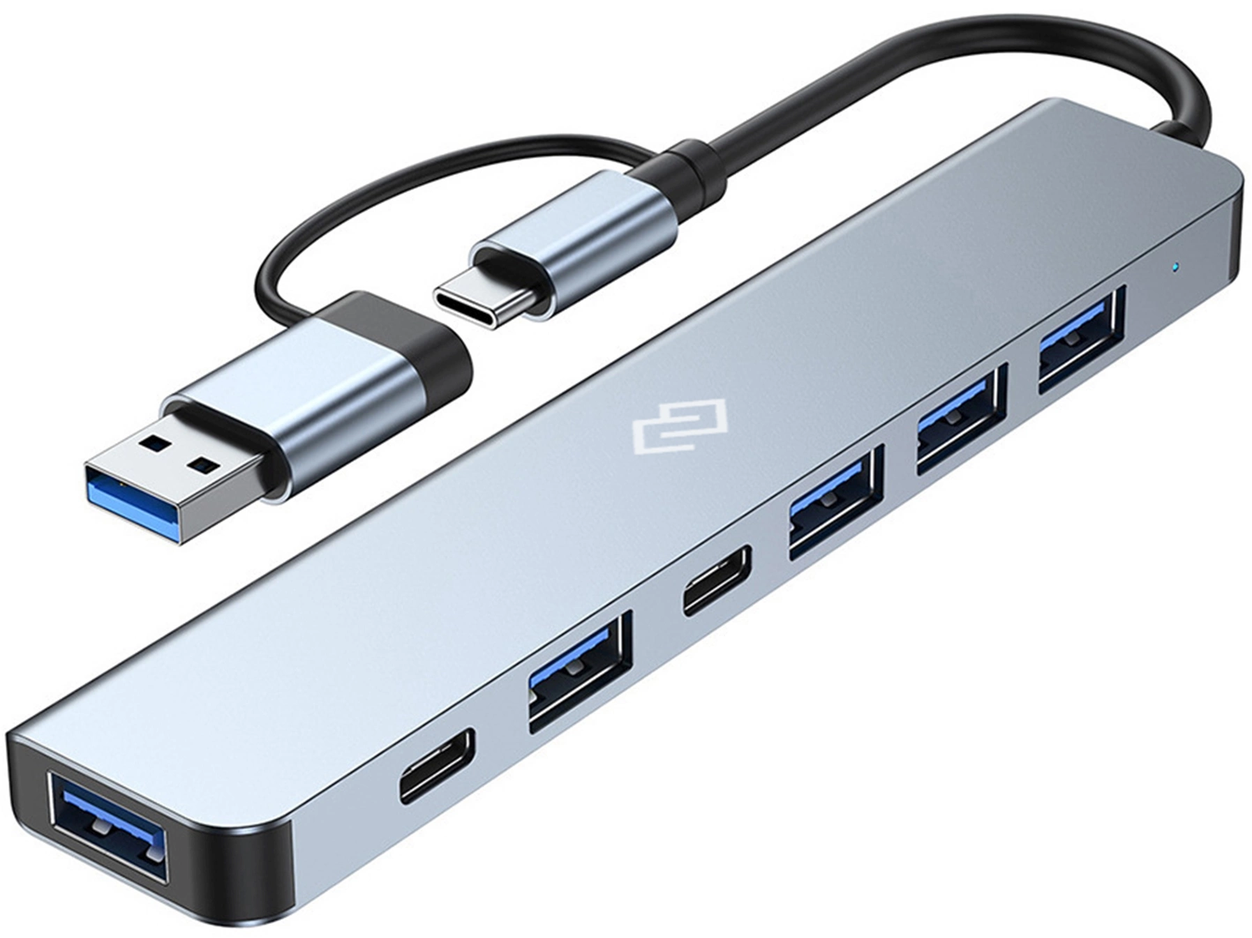 Разветвитель USB-C Digma DHUB-7USB-AC 7порт. черный