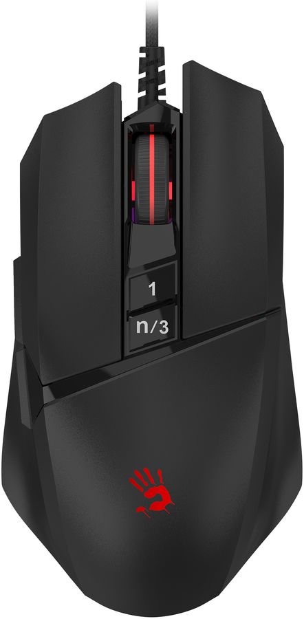 Мышь A4Tech Bloody W65 Max Mini черный оптическая 12000dpi USB 9but (W65 MAX MINI STONE BLACK)