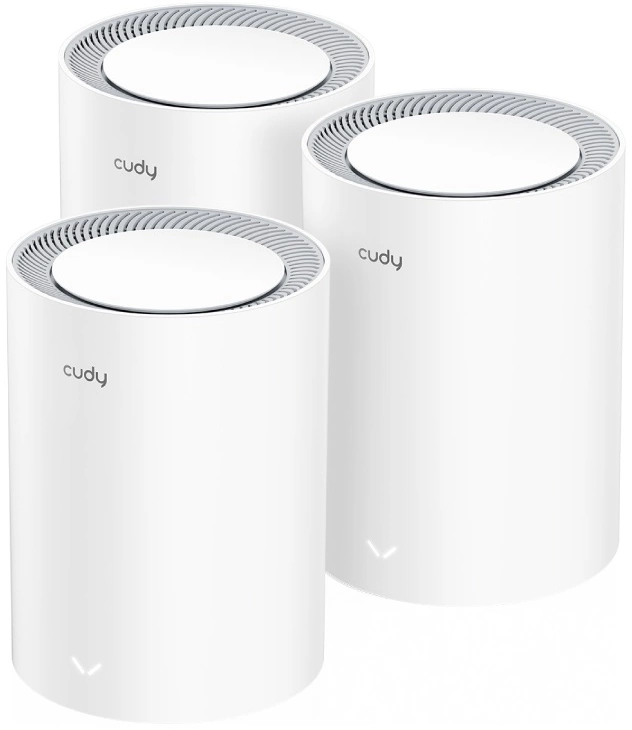 Бесшовный Mesh роутер Cudy M3000 (M3000(3-PACK)) AX3000 100/1000/2500BASE-T белый (упак.:3шт)