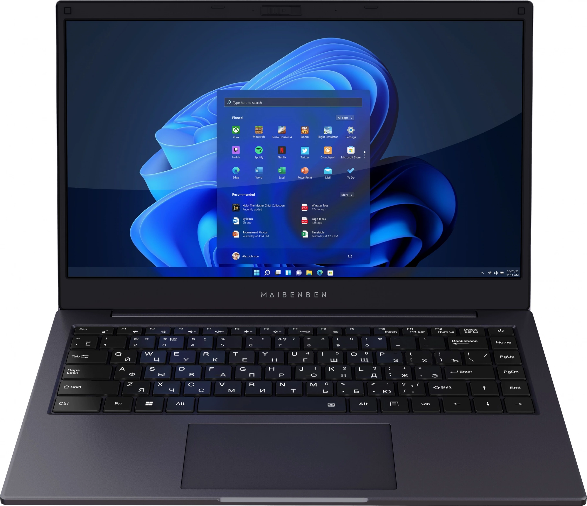 Ноутбук Maibenben S14A-R545UM Ryzen 5 Pro 4650U 8Gb SSD256Gb AMD Radeon Graphics 14" IPS FHD (1920x1080) Windows 11 Home dk.blue WiFi BT Cam 5000mAh (S14A-R545UMA1SHURE0)