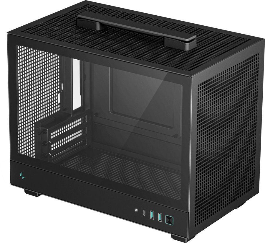 Корпус Deepcool CH160 черный без БП miniITX 7x120mm 1xUSB3.0 audio bott PSU