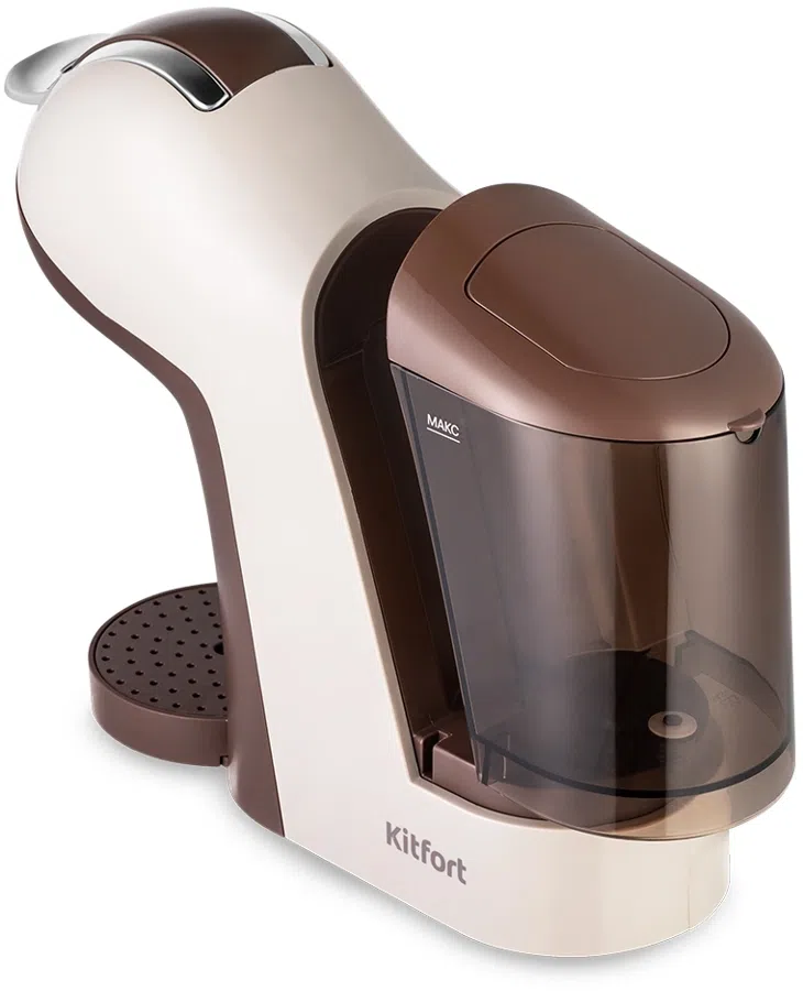 Кофемашина Kitfort КТ-7448 1400Вт коричневый/бежевый