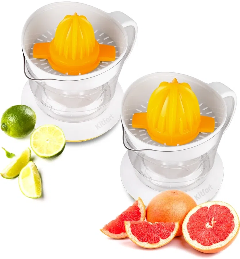 Соковыжималка цитрусовая Kitfort КТ-1148-1 25Вт рез.сок.:700мл. белый/желтый