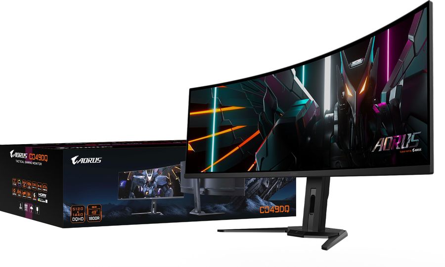 Монитор Gigabyte 49" Aorus CO49DQ черный OLED 32:9 HDMI M/M матовая HAS Piv 250cd 178гр/178гр 5120x1440 144Hz DP DQ USB 11.28кг