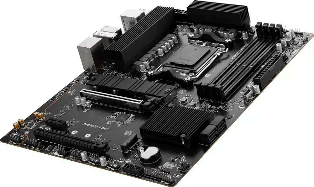 Материнская плата MSI PRO B650-S WIFI Socket AM5 AMD B650 4xDDR5 ATX AC`97 8ch(7.1) 2.5Gg RAID+HDMI+DP
