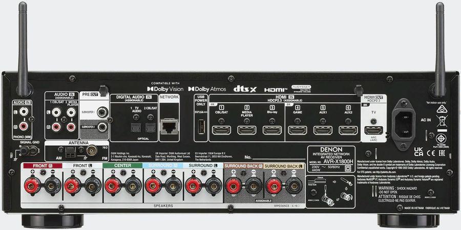 Ресивер AV Denon AVRX-1800HBK 7.2 черный