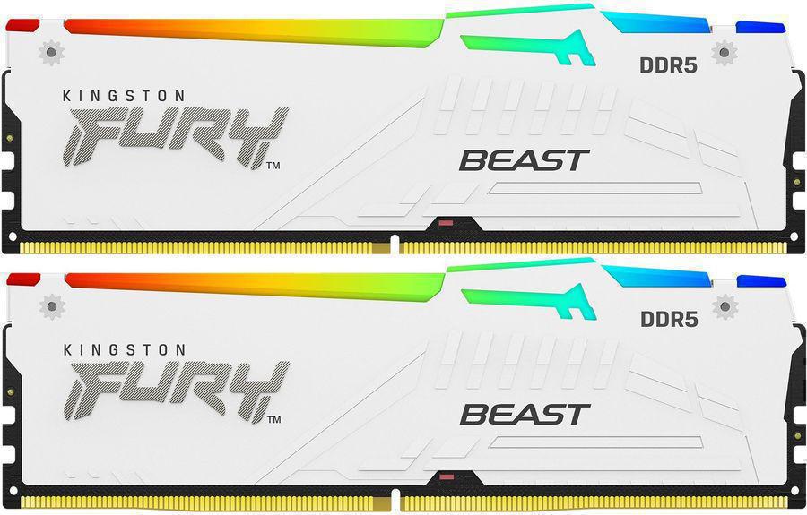 Память DDR5 2x16GB 5600MHz Kingston KF556C36BWEAK2-32 Fury Beast RGB RTL Gaming PC5-44800 CL36 DIMM 288-pin 1.25В kit single rank с радиатором Ret